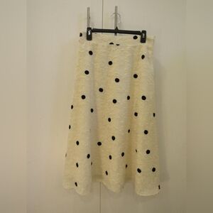 Midi Off-White Polka Dot Skirt